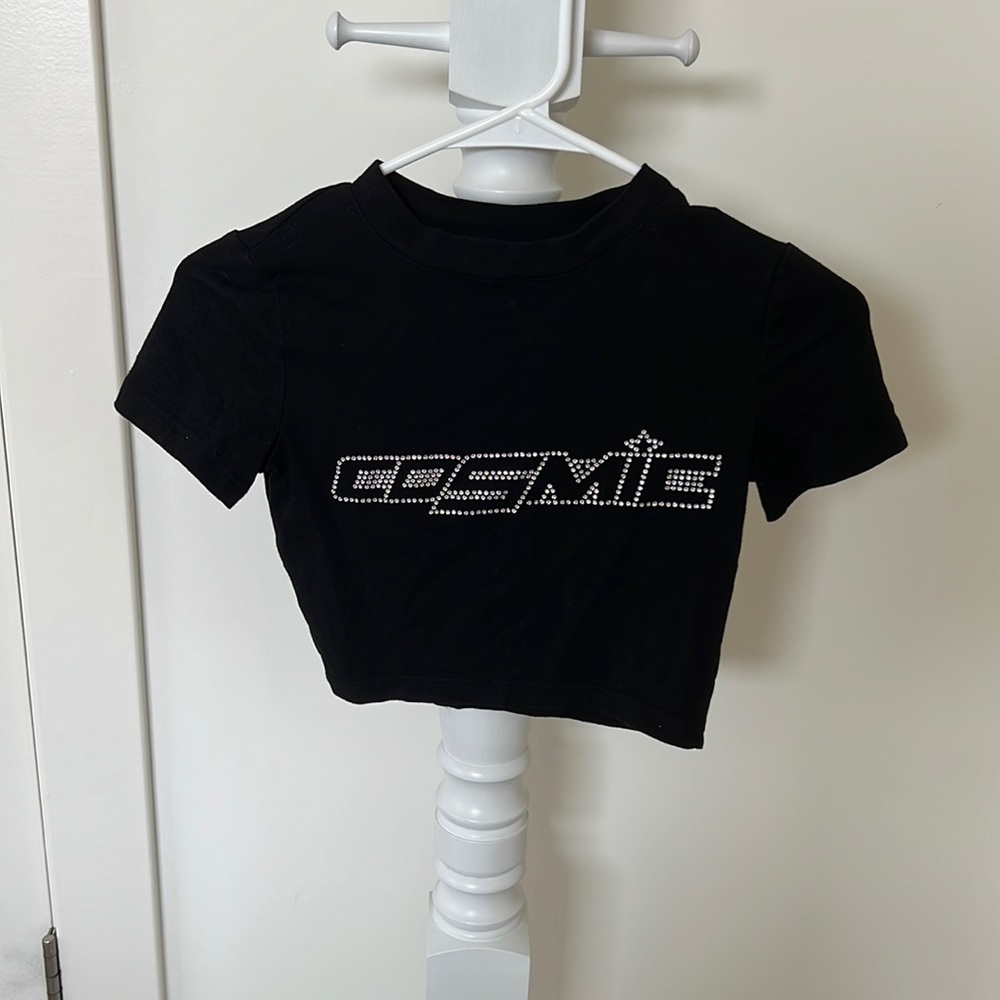SHEIN XS Cosmic Black Cropped T shirt!!